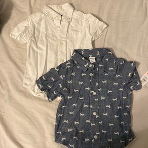 Set of two button up shirts size 12-18 months Easter Shirt!